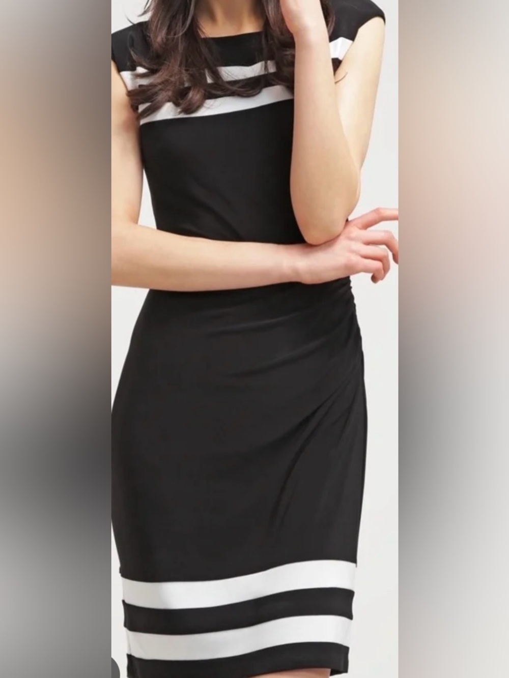 Ralph Lauren Black Dress with White Stripe Accents